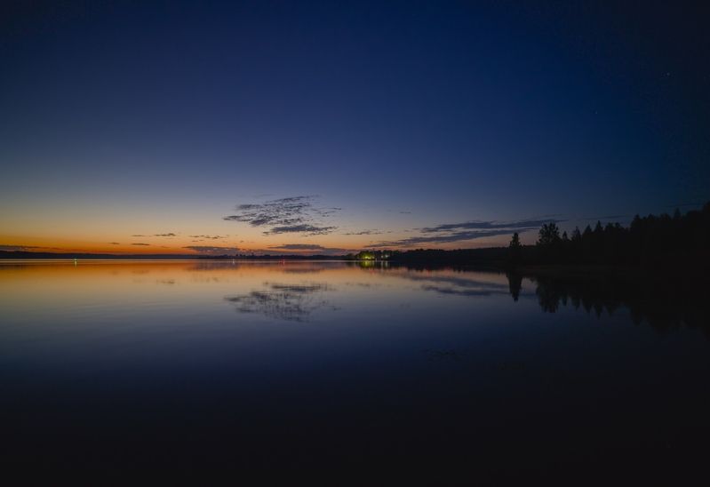 Голубой час на Онежском озере близ Повенцаphoto preview