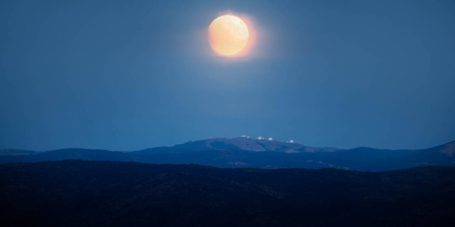 полнолуние, луна, горы, крым, ночь, лес, скалы, небо, Пучков Алексей