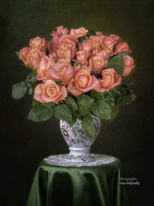 натюрморт, цветы, розы, букеты Букет розовых розphoto preview