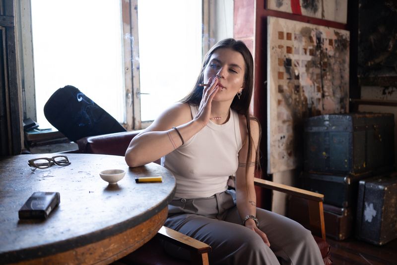 fashion, posing, adult, nude, sensuality, lady, erotic, background, face, breasts, people, portrait, glamour, girl, black, sexy, attractive, pretty, female, model, brunette, hair, beautiful, naked, body, caucasian, beauty, lingerie, elegant, underwear Artphoto preview