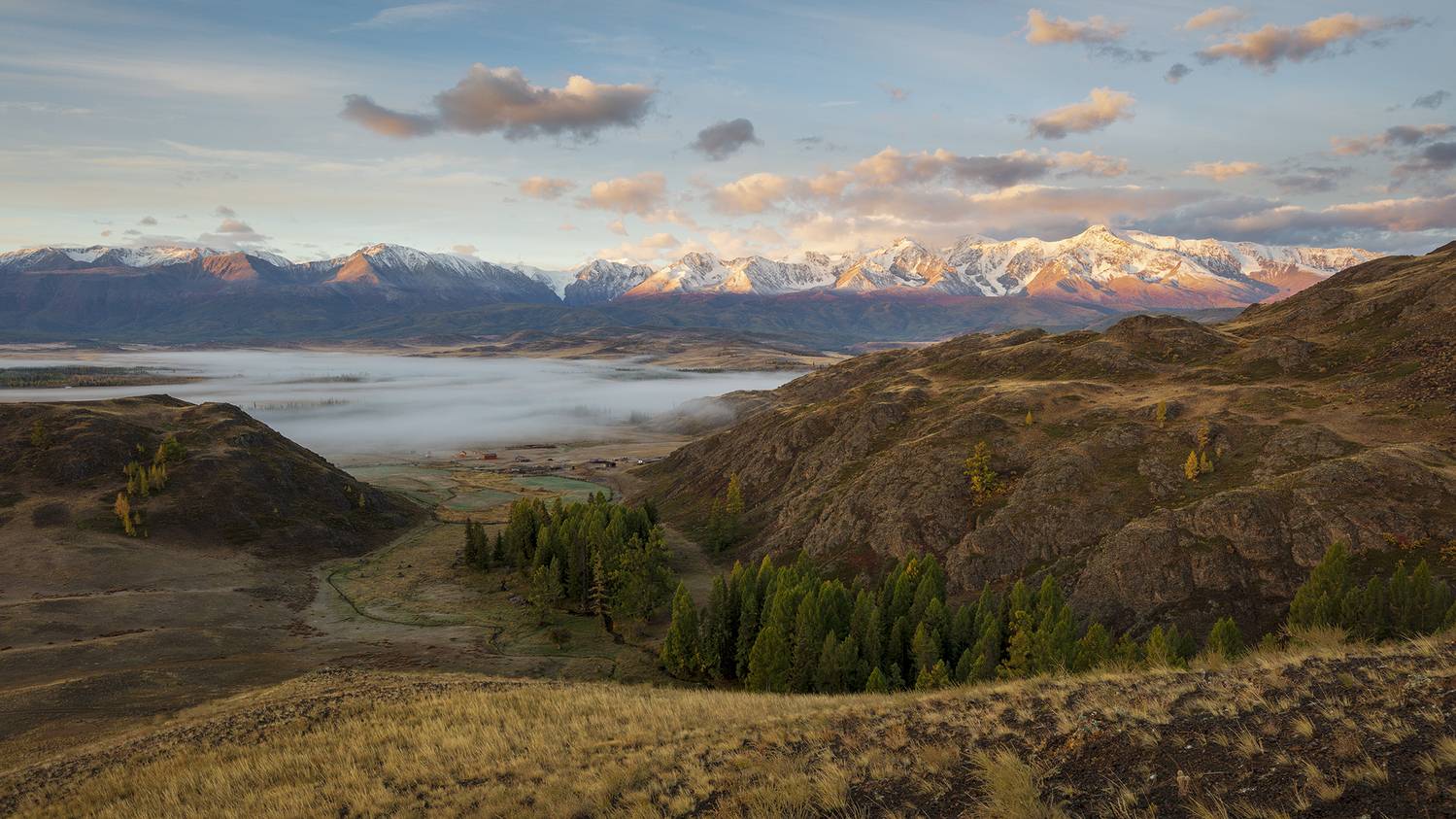 алтай, горный алтай, осень, пейзаж, природа, утро, туман, чуя,, Сергей Шульга