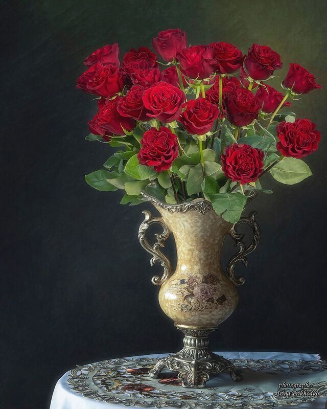 натюрморт, цветы, розы, букеты Букет красных розphoto preview