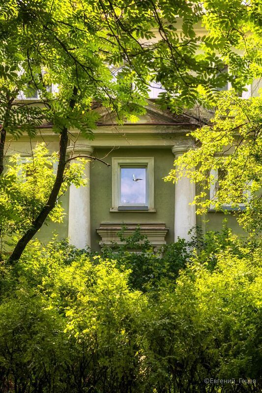 город, дом, окна, отражение Домик с видомphoto preview