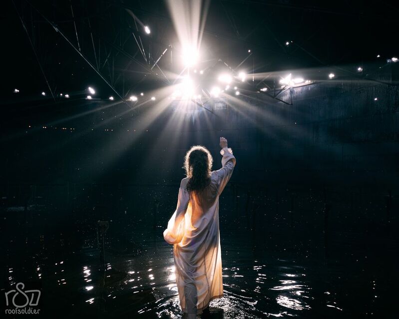 Abandoned, girl, portrait, urban, urbex, urban exploration A planetarium in the heart of the desertphoto preview