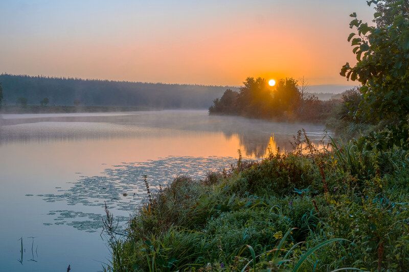 осень утро озеро отражение природа пейзаж Уже осень.photo preview