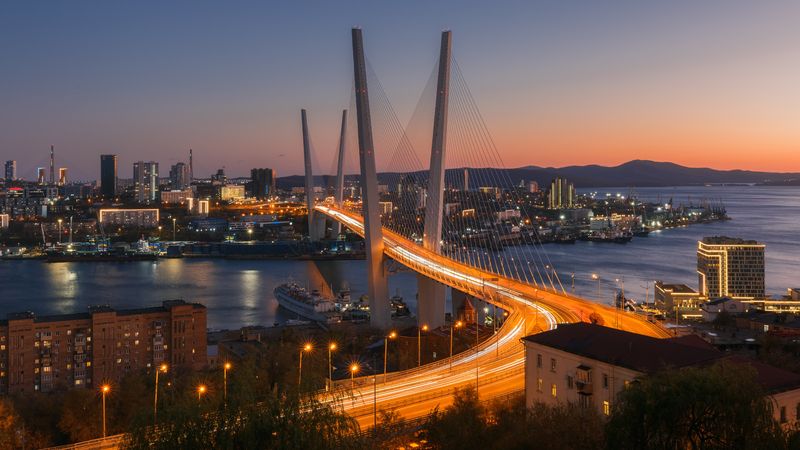 владивосток, приморье, приморский край, город, мост, золотой мост Вид на бухту Золотой Рог и Золотой мост. Владивосток.photo preview