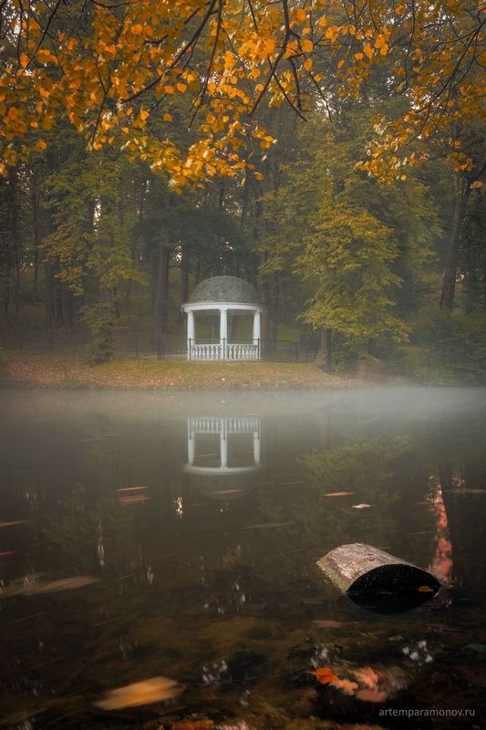 Осеннее утро в парке фото превью