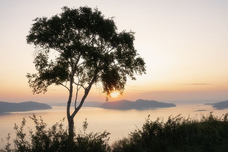 Рассвет над Енисейскими воротамиphoto preview