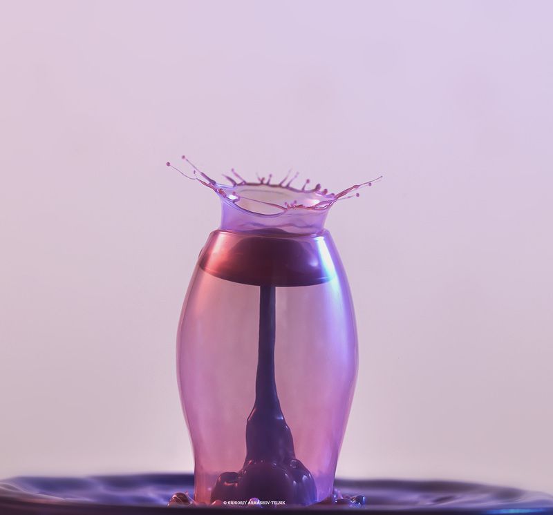 macro, liquid, colourmilk, colour, pink, drops,  Drops photo preview