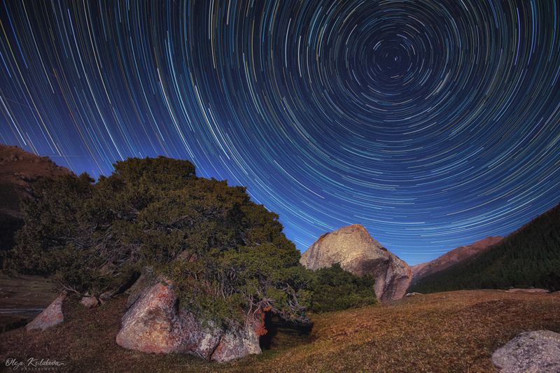 горы тургень-аксуу ночь звездные треки * * *photo preview