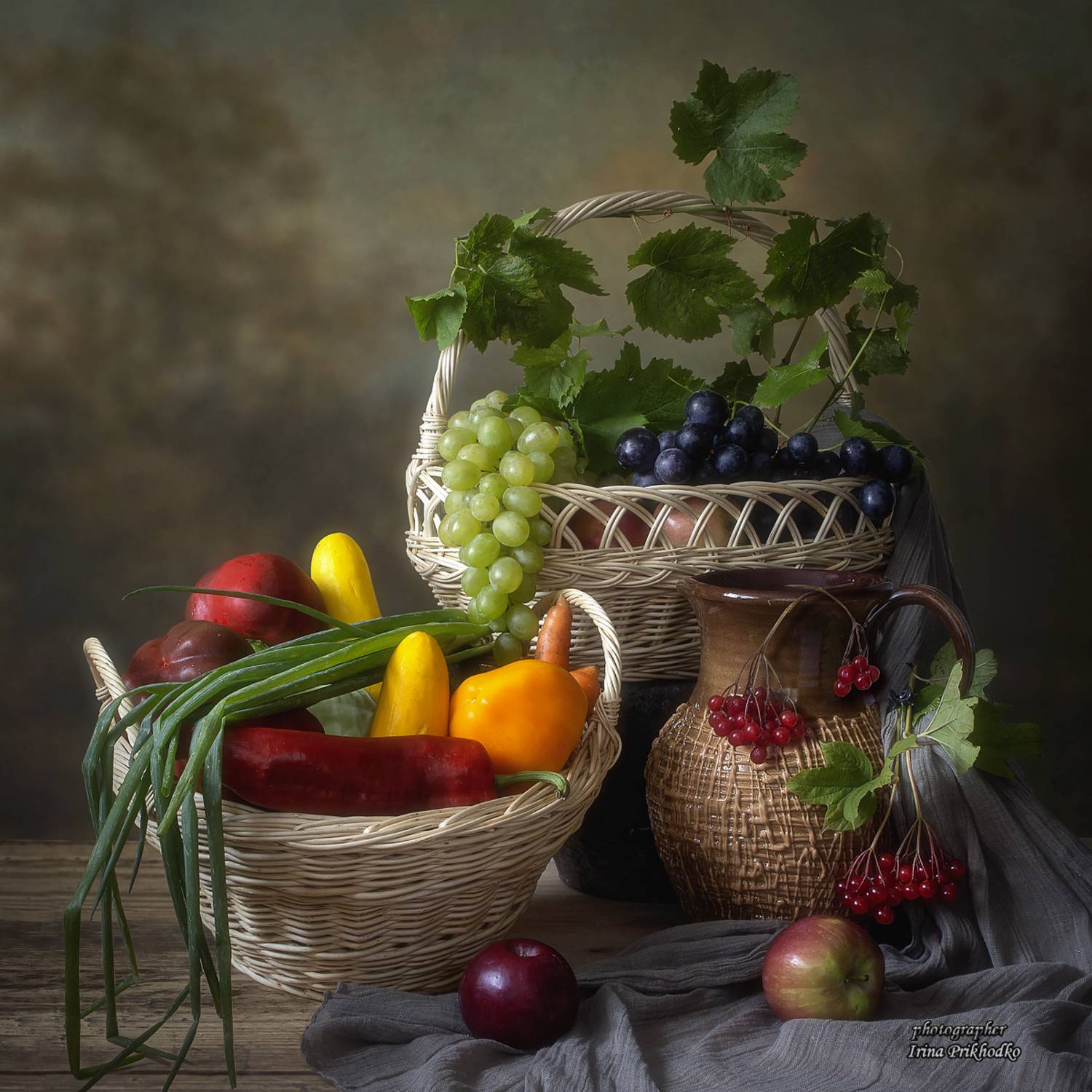 натюрморт, фрукты, овощи, сезоны, Приходько Ирина