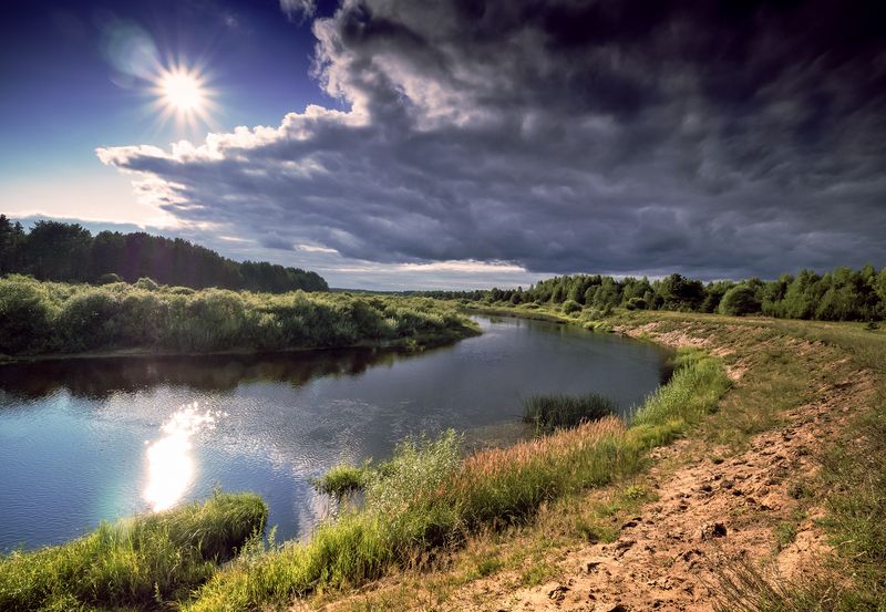 Река Медведица перед грозой.photo preview