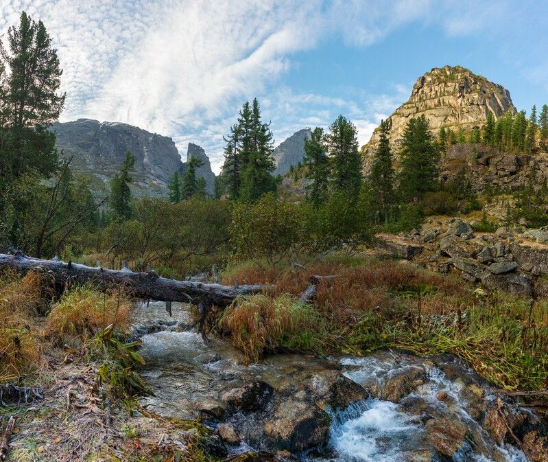 ергаки саяны пейзаж осень ручей ** *photo preview