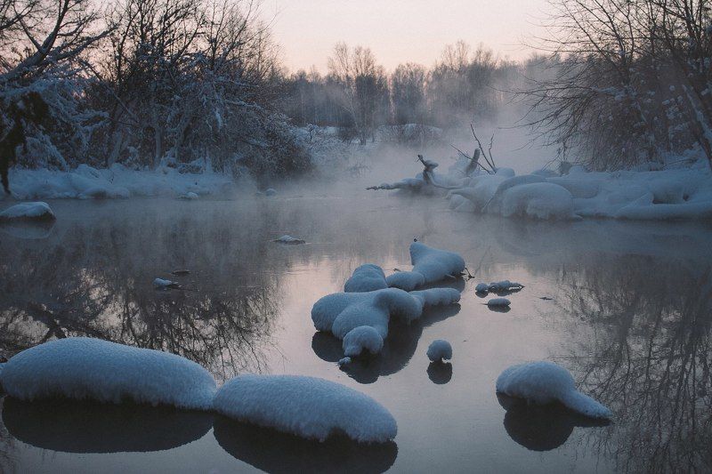 Зимняя запруда photo preview