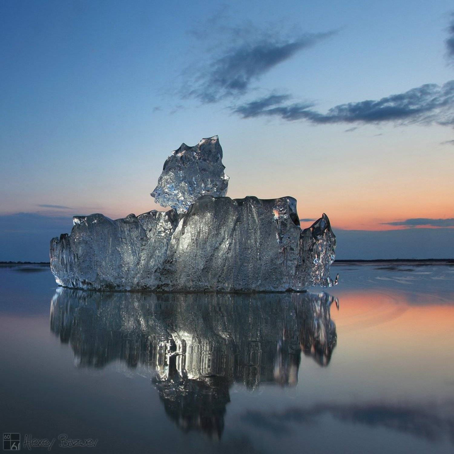 Амур, ледоход, лед, хрусталь, закат, Алексей Базуев