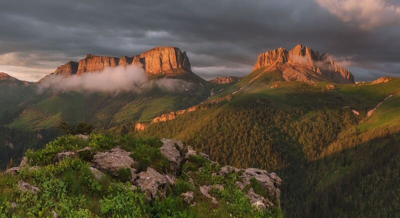 западный кавказ, ачешбок, лето, июнь , рассвет Про Ачешбокphoto preview