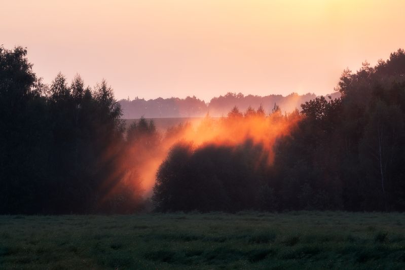 туман, испарения, природа, пейзаж, закат Испарениеphoto preview