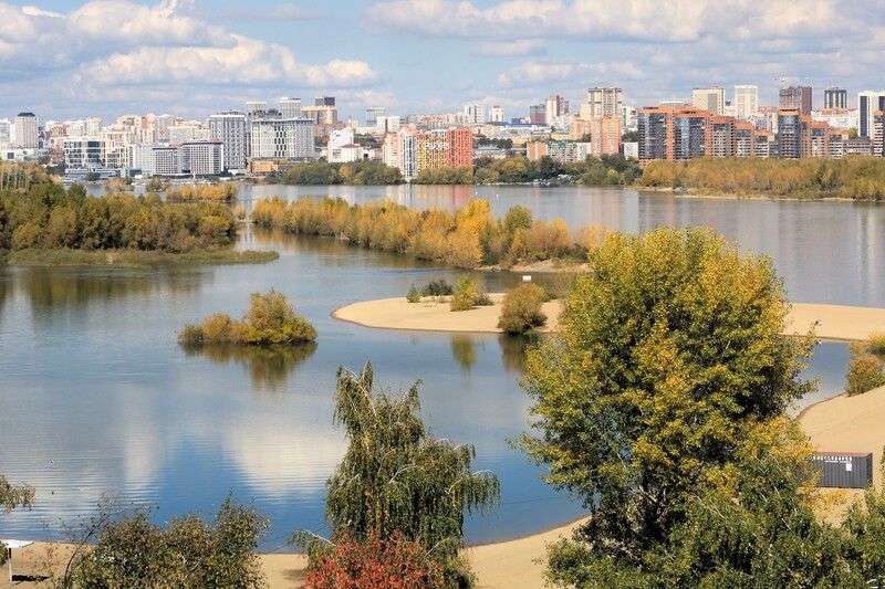 город,новосибирск,осень,река,обь Осенью в городеphoto preview