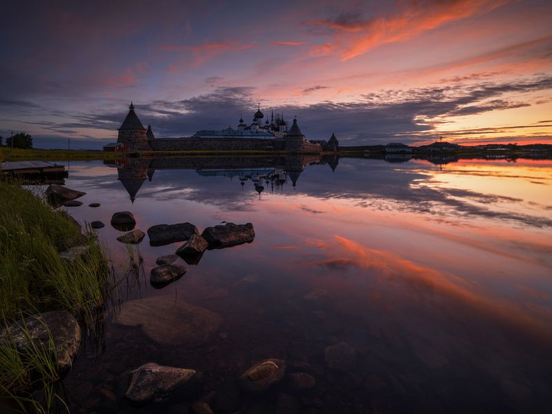соловки, соловецкие острова, соловецкий монастырь, святое озеро В ожидании восходаphoto preview