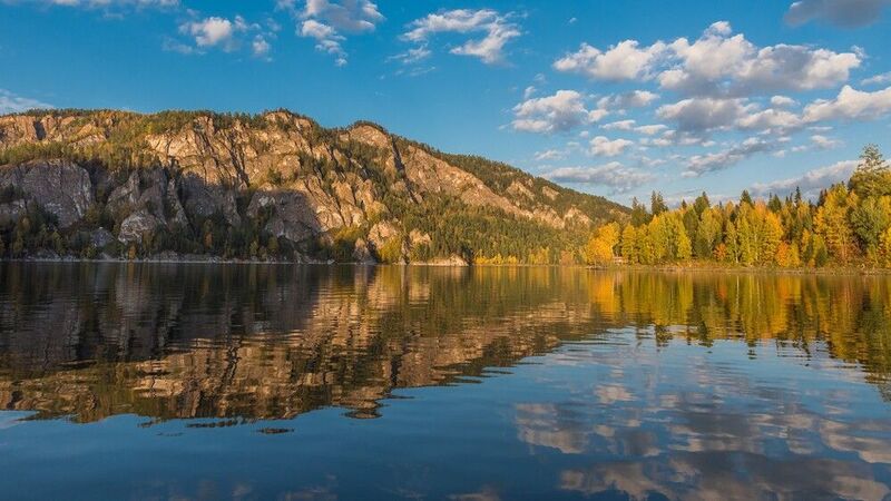 бирюса, залив, осень Бирюса - масляные берегаphoto preview