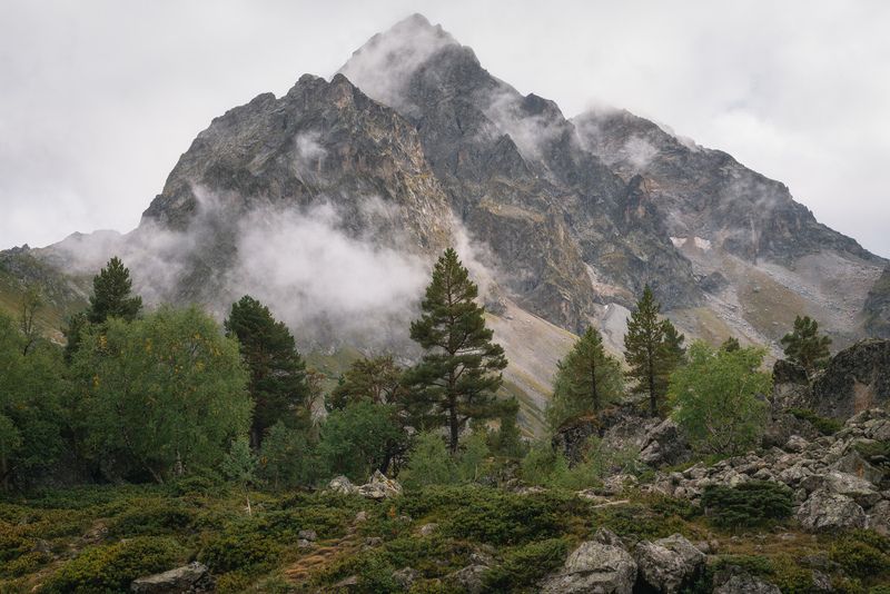 кавказ, горы, облака, архыз, осень Кара-Джаш-Кая, Архызphoto preview