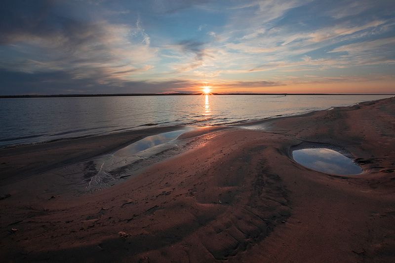 якутия, река лена, закат. Ленскими вечерами.photo preview