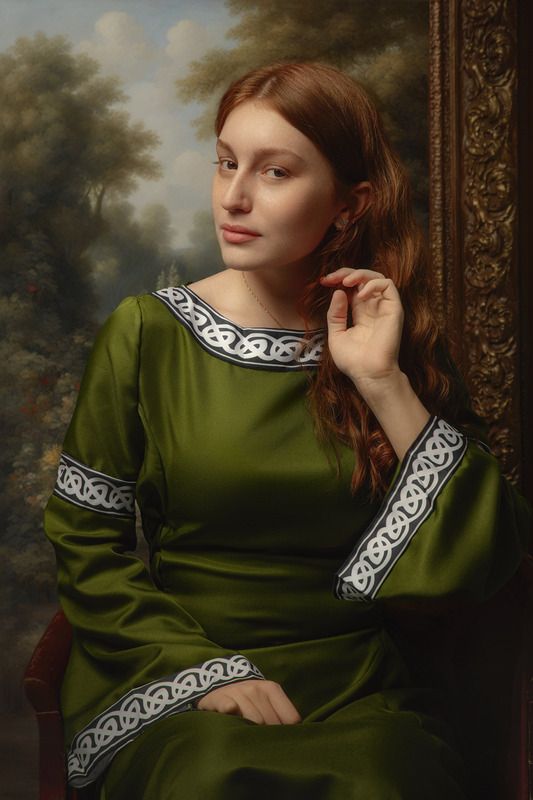 девушка рыжая прерафаэлит  интерпретацияphoto preview