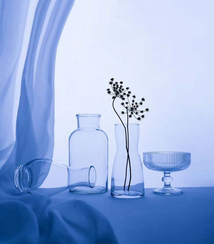 Still life, blue, glass, light A touch of bluephoto preview