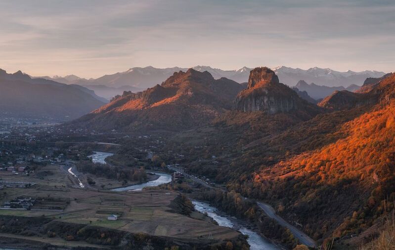 карачаево черкесия, шоана, коста хетагурова, раасвет, осень Утро Карачаяphoto preview