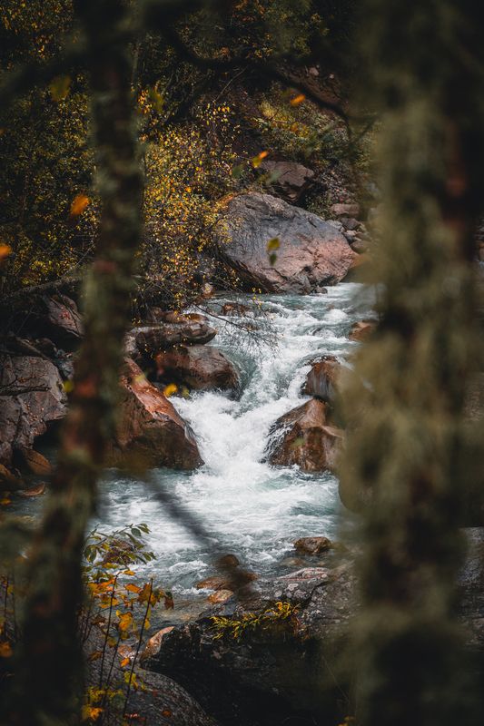 autumn, river, landscape, mountains, ossetia Autumn has comephoto preview