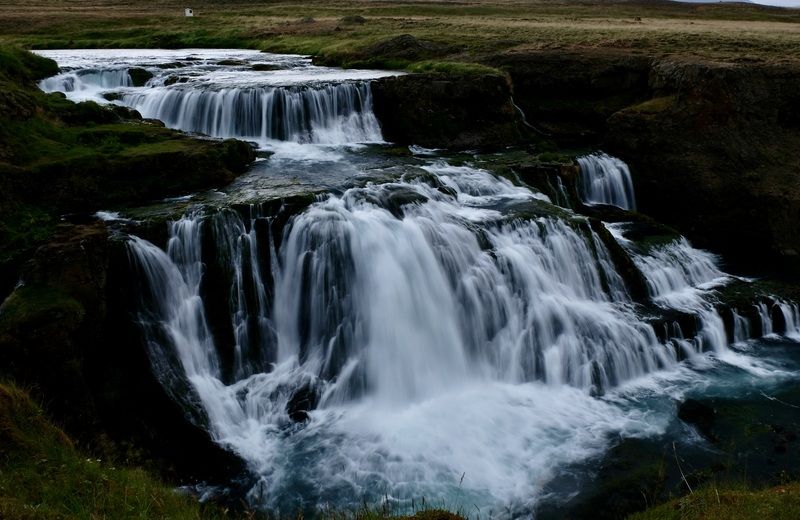 Landscapes, Iceland, Waterfall, Autumn, Long exposure,  Осенний водопадphoto preview
