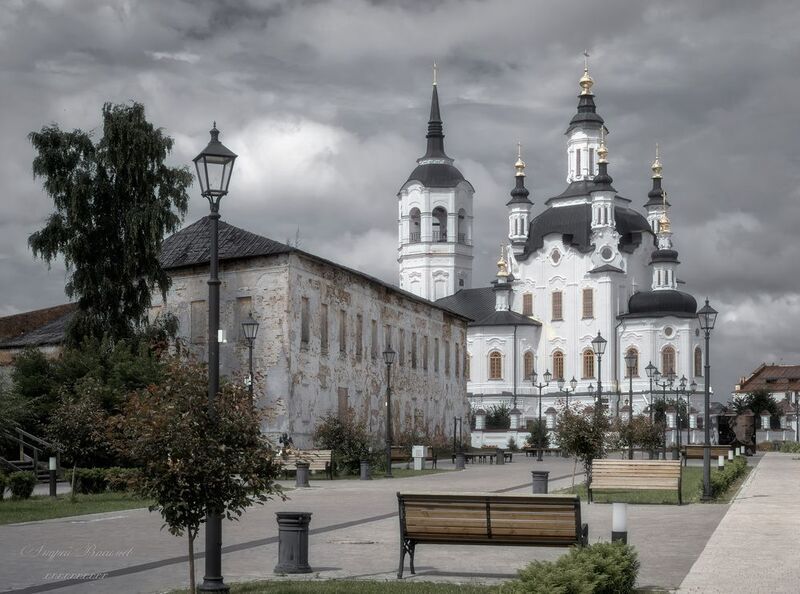 городской пейзаж, архитектура, соборы, Тобольский кремль, Храм Воскресения Христова, Тобольск Храм Воскресения Христова, Тобольск.photo preview
