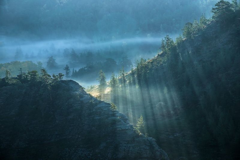 горы кент  каркаралинск Утро в горах Кентаphoto preview