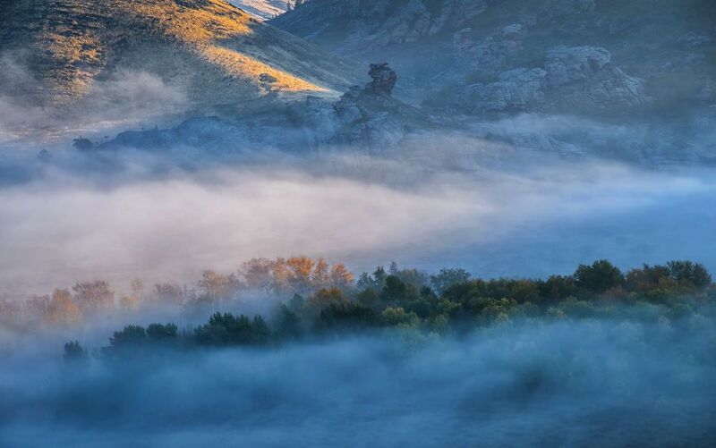 горы кент  каркаралинск Туманное утро в горахphoto preview