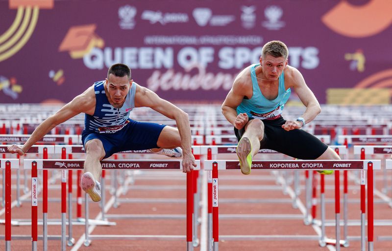 бег с барьерами, легкая атлетика, спорт, бег Бег с барьерамиphoto preview