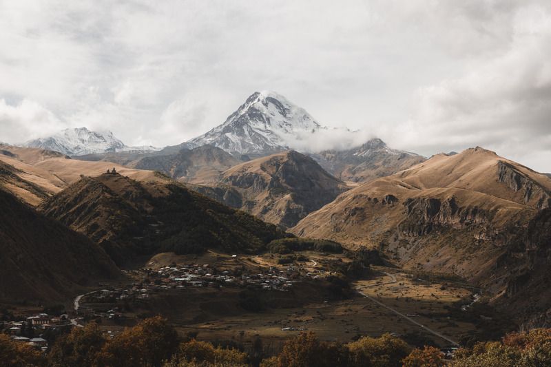 caucasus, kazbegi, mountain, georgia, nature, snowy peack. Kazbegi Mountphoto preview