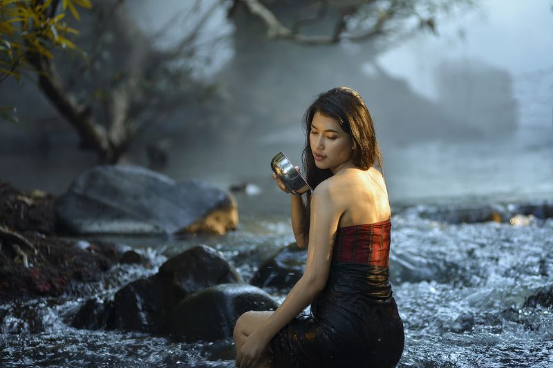 Asia, Asian, Beautiful, Culture, Fashion, Girl, River, Women Girl in lovephoto preview