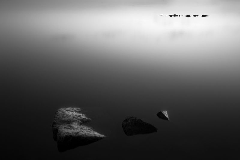 пейзаж, финский залив, камни, черное, белое Штильphoto preview