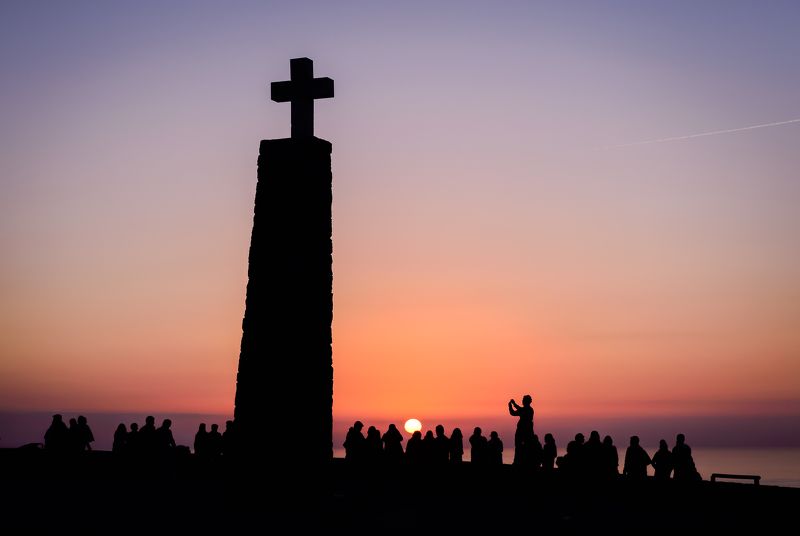 Sunset, Portugal, Cabo da Roca, edge, Europe, Atlantic Sunset silhouettesphoto preview