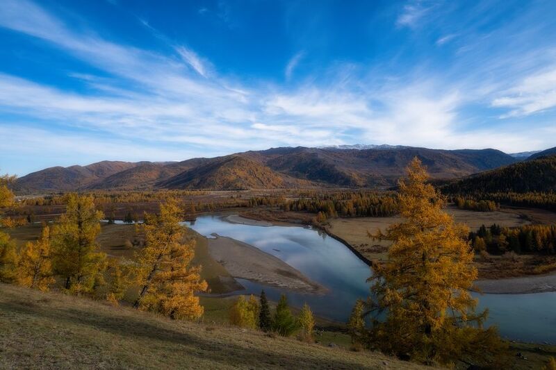 алтай, горы, лес, река, пейзаж, красивый, осень, джазатор Осень. Джазаторphoto preview