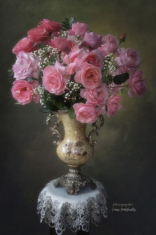 натюрморт, цветы, букеты, розы, чайные розы С букетом чайных розphoto preview