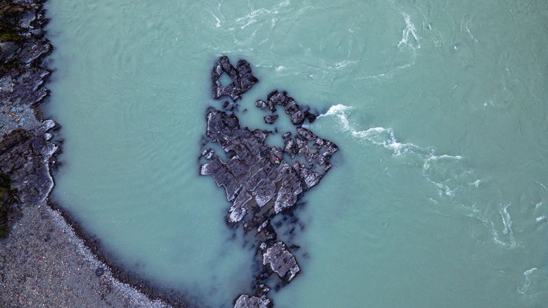 Россия, Республика Алтай, Чемальский район, река Катунь, Чемальская ГЭС С высоты птичьего полётаphoto preview