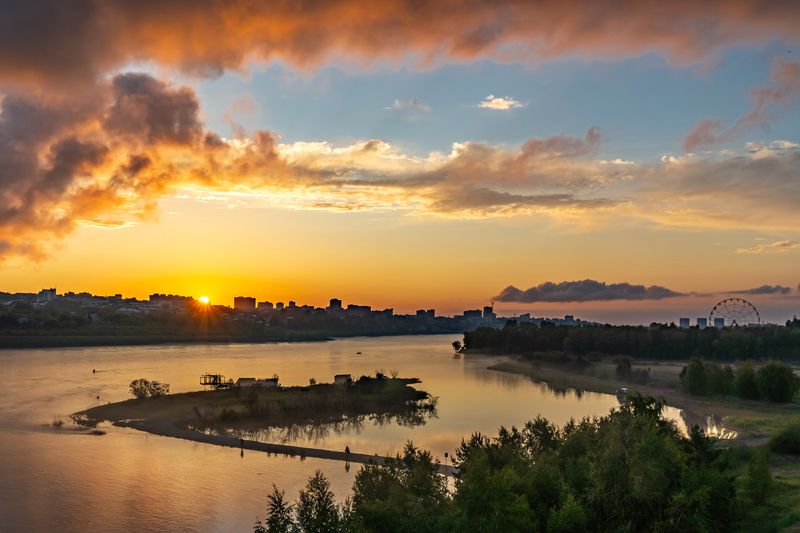 иркутск, ангара, закат Июльский закат над Ангаройphoto preview