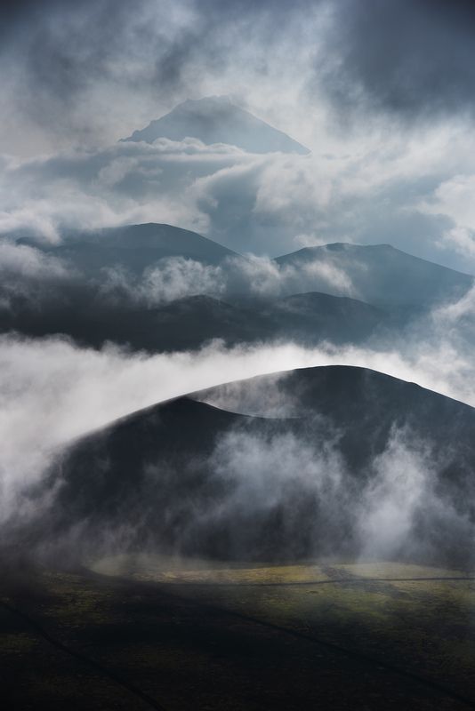 горы, вулкан, камчатка, рассвет, облака, mountains, volcano, kamchatka, sunrise, clouds photo preview