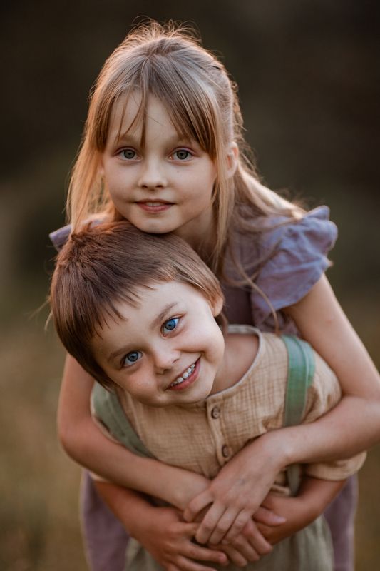 children summer Anna and Georgephoto preview