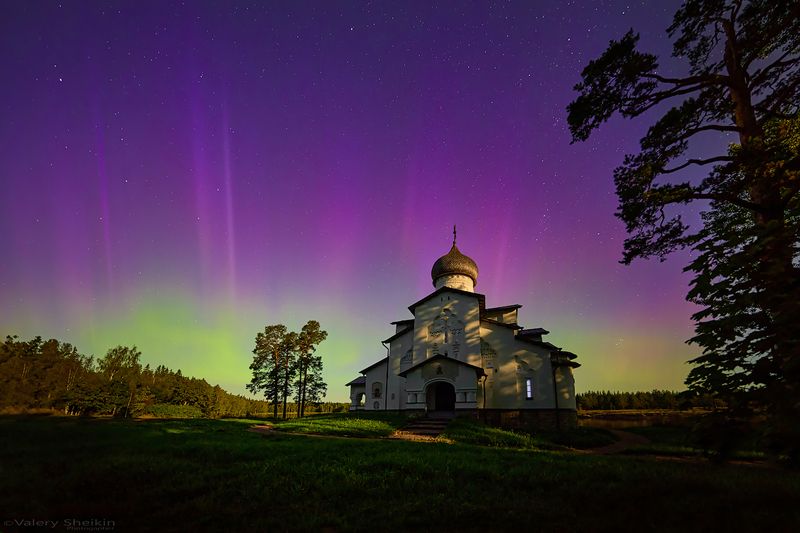 Аврора над Казанским скитом с 6/7 сентября. Валаам.photo preview