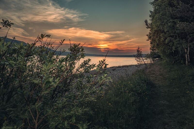 Ангара закат Ангара на закатеphoto preview