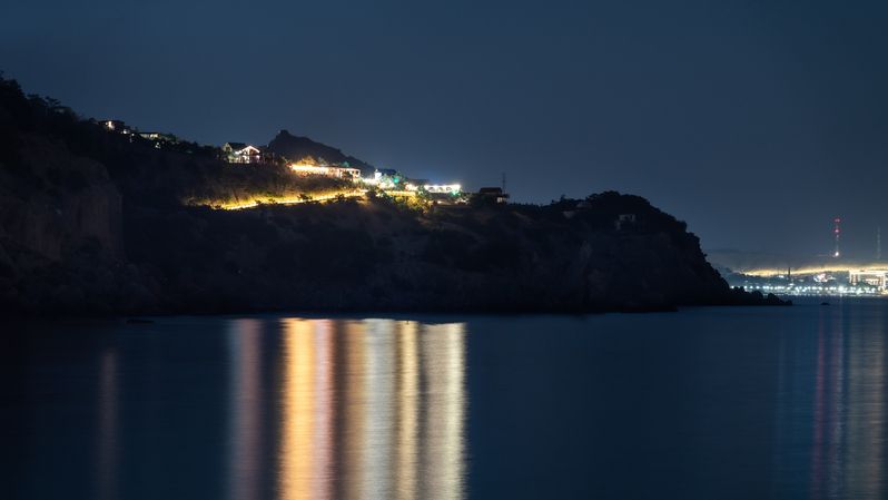 море, пейзаж, длинная выдержка Крым. Новый Свет.photo preview