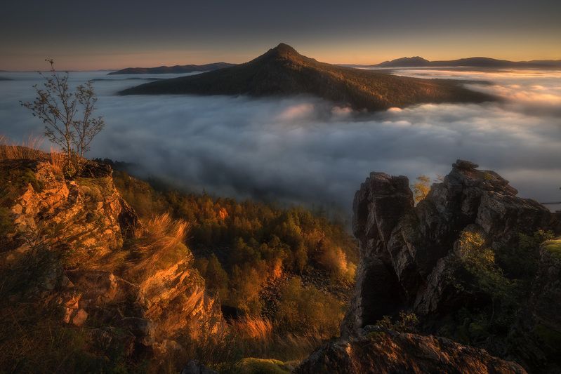 айгир, урал, башкирия, горы С первыми лучамиphoto preview