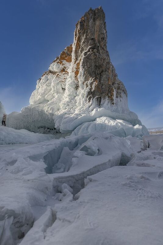 Байкал лёд трещины зима Лёд Байкалаphoto preview